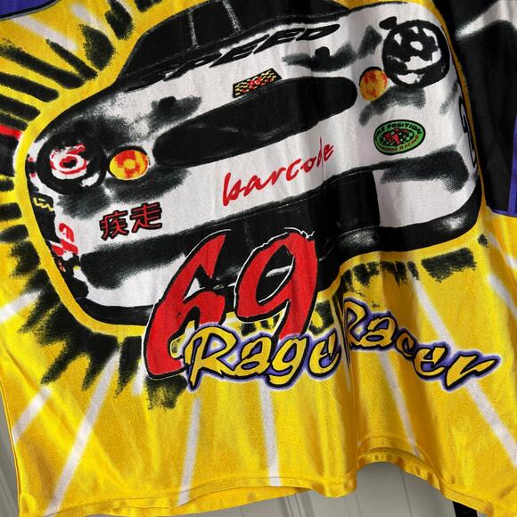 Speed Barcode Rage Racing 69 CRAZY AOP Cyber XL NASCAR Tee - Picture 3 of 6